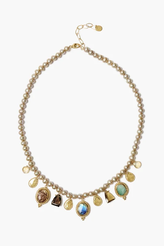 Women’s statement pearl necklaces-Vignette Charm Necklace Multi