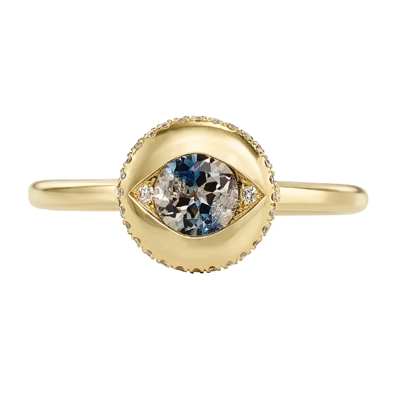 Women’s boho rings-Ayin Parti Sapphire & Diamond Ring