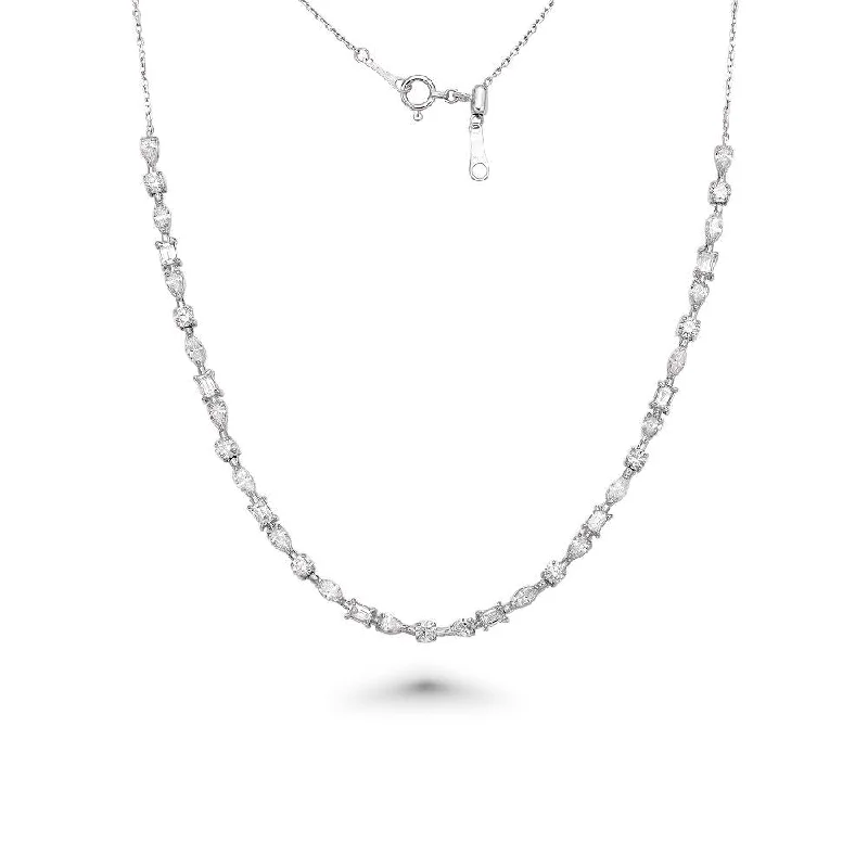 Women’s trendy gemstone necklaces-Fancy Multi Shape Diamond Adjustable Necklace (2.81 ct.) in 18K Gold