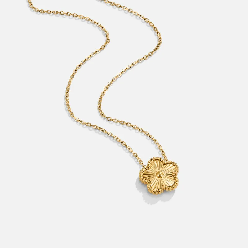 Women’s adjustable necklaces-Golden Clover Necklace