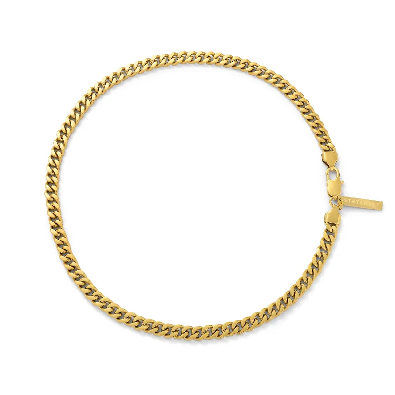 Women’s solitaire necklaces-6mm Cuban Chain (Gold)