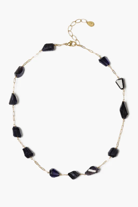 Women’s statement crystal necklaces-Maris Necklace Iolite