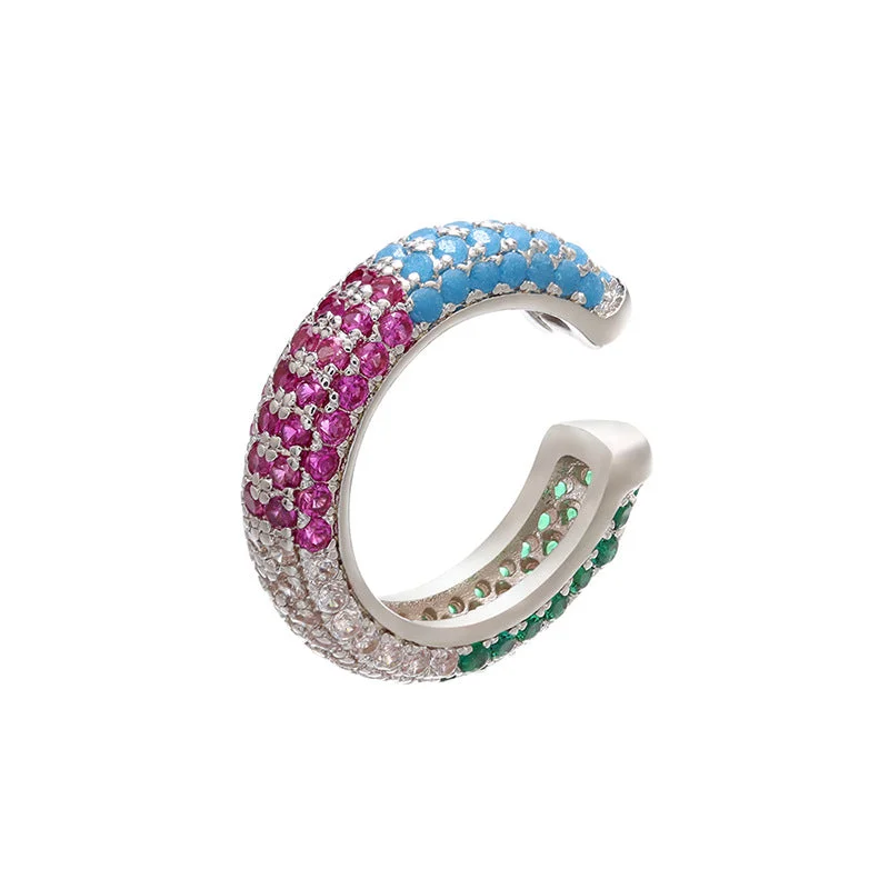 White Gold Color Colorful Crystals 1