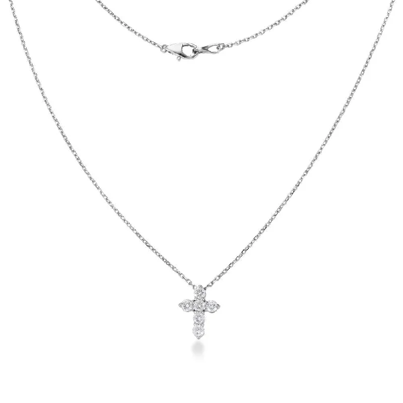 Women’s stackable necklaces-Diamond Cross Necklace (0.75 ct.) in 14K Gold