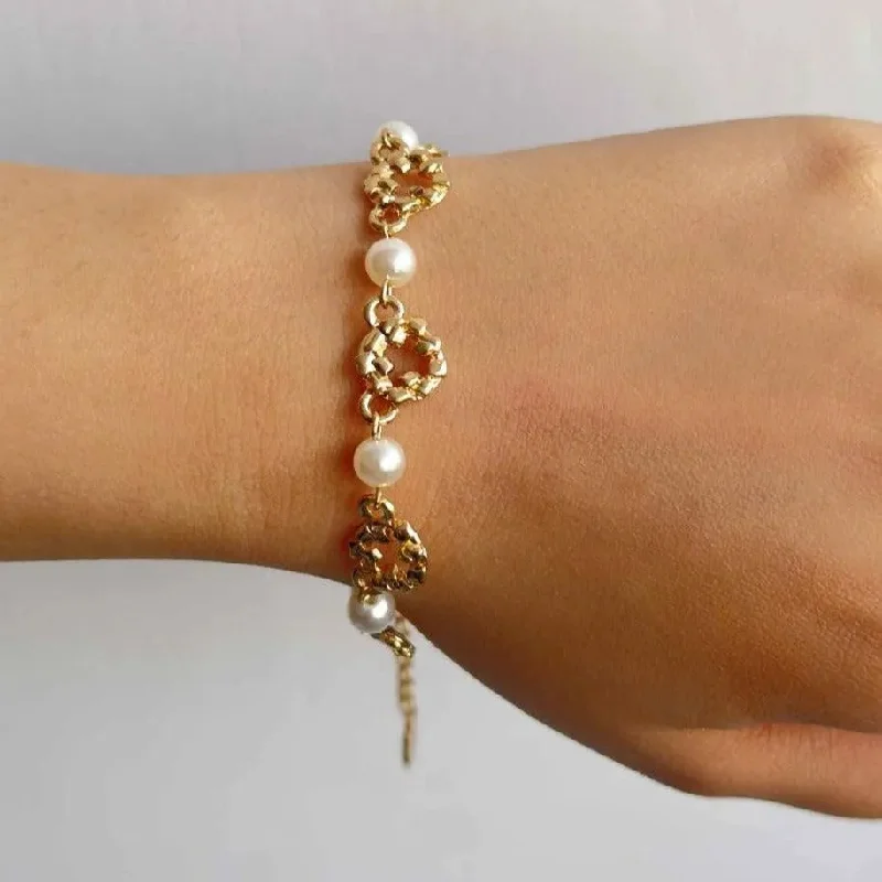 Women’s engraved bracelets-TFC Cute Charms Gold Plated Bracelet