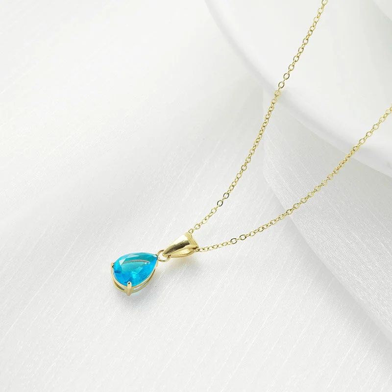 Gold + Sea Blue Diamond