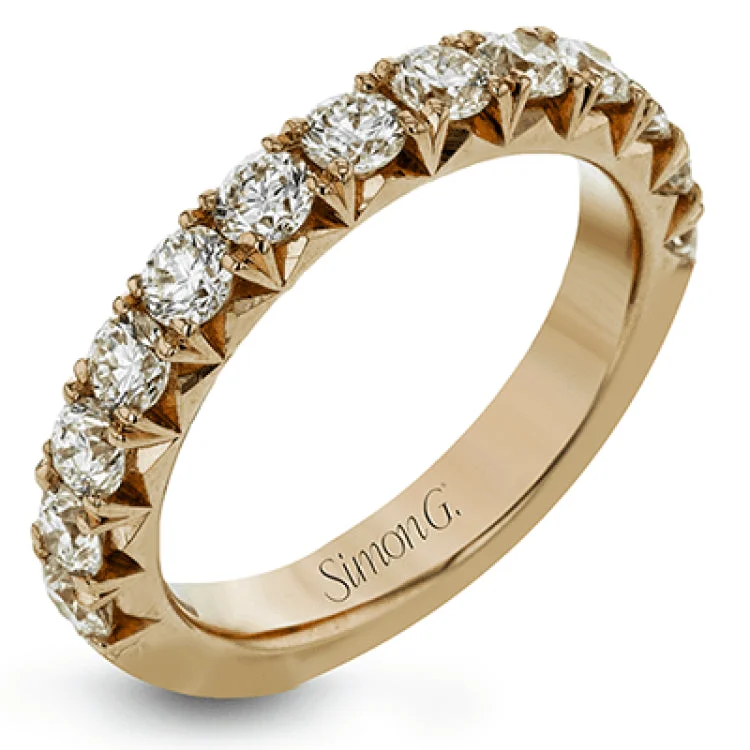 Women’s personalized engagement rings-This band pairs perfectly with an engagement ring, or can be worn on its own or stacked with other rings. It contains 1.00 ctw of white diamonds.