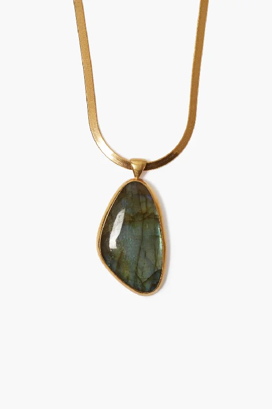 Women’s multi-stone necklaces-Yasmine Necklace Gold Labradorite