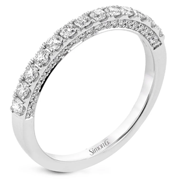 Women’s engagement rings with heart-shaped diamonds-LR2800-B ENGAGEMENT RING