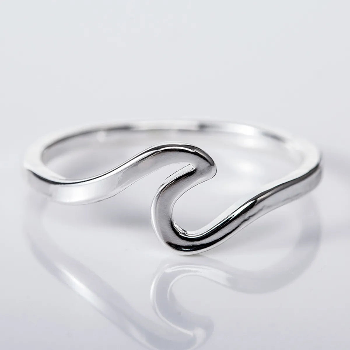 Women’s double-band rings-Simple Style Waves Alloy Plating No Inlaid Women's