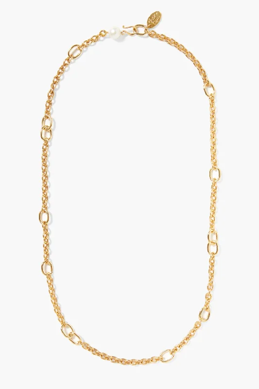 Women’s anniversary necklaces-Frances Long Necklace Yellow Gold