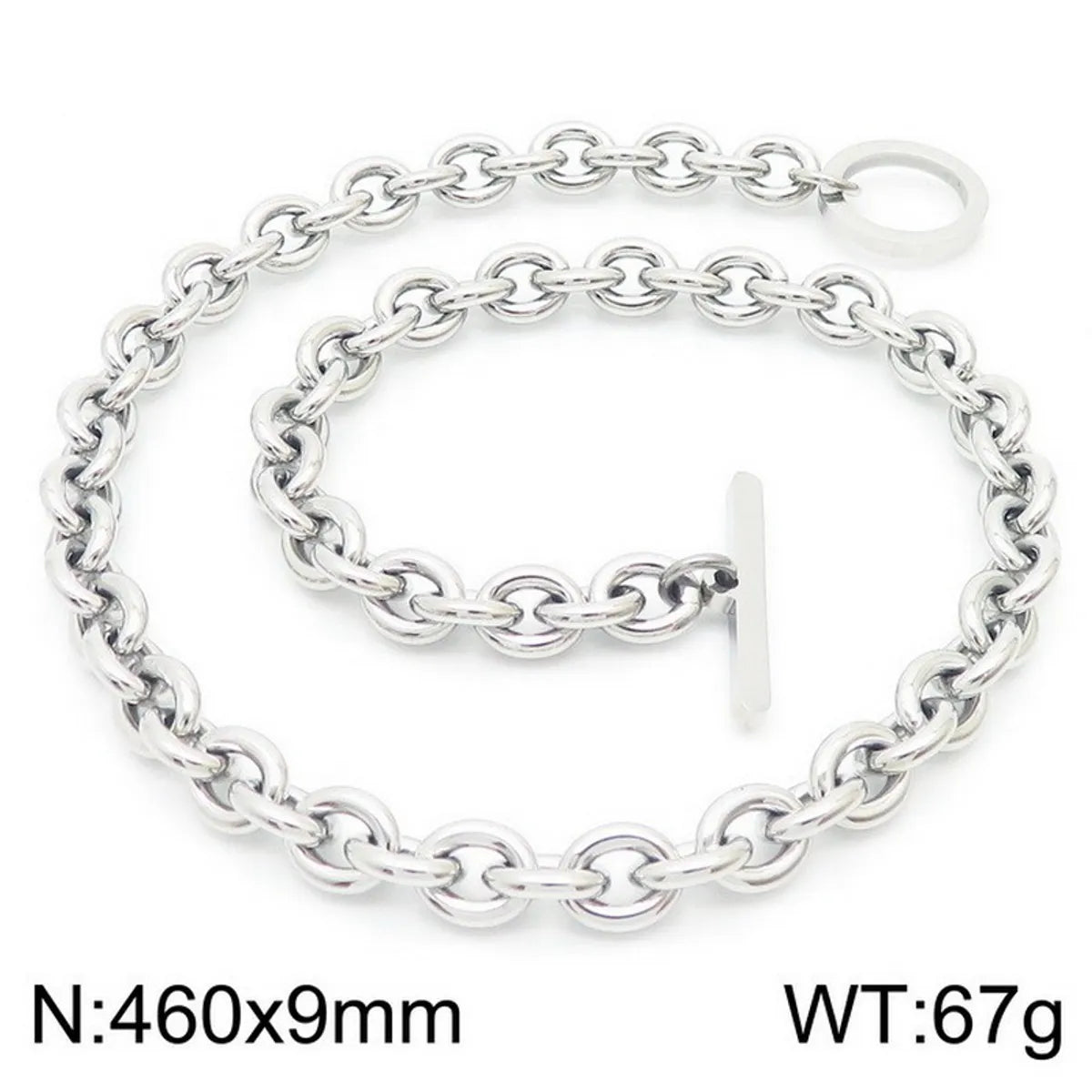 Steel Ot Necklace KN230526-K