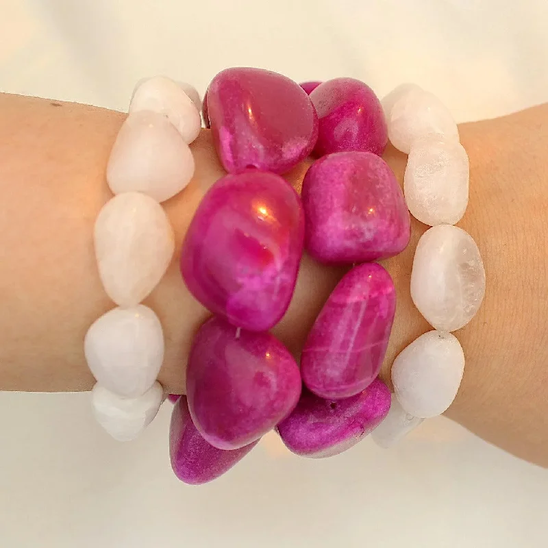 Women’s chunky bracelets-TFC Chakra Healing Stone Beads Bracelet Stack (Set of 4)