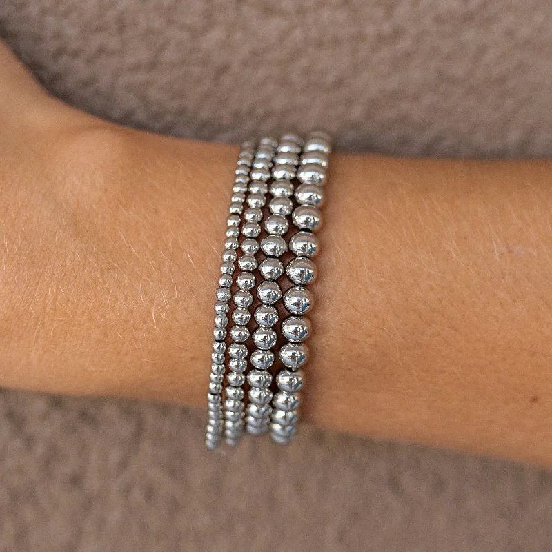 Women’s silver bracelets-Seaside Stretch Bracelet Silver