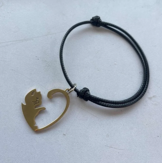 Golden Cat Adjustable Bracelet