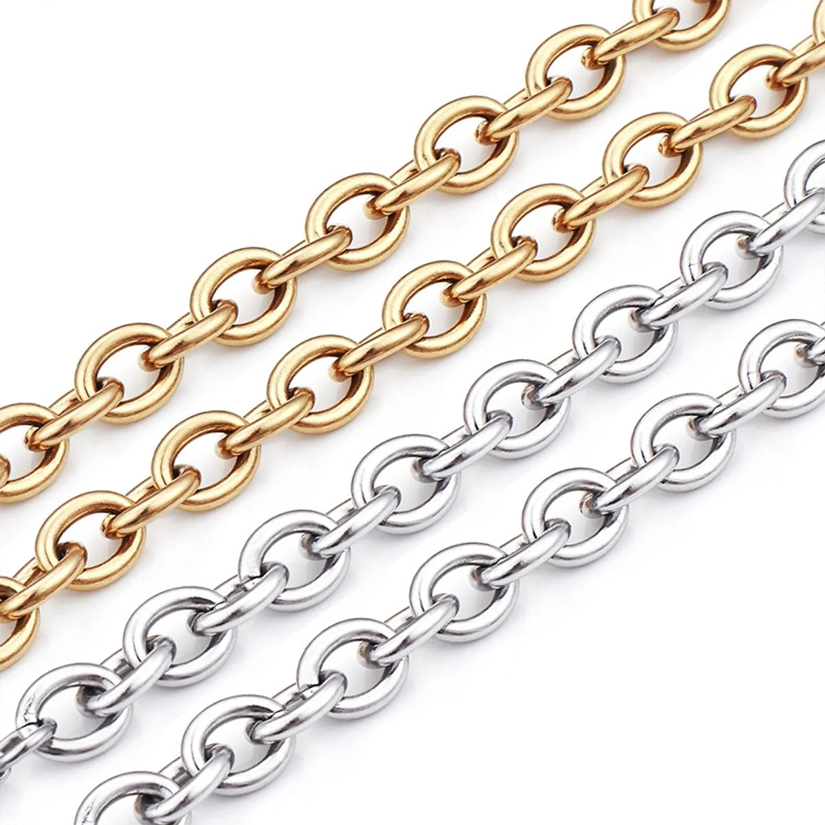 Women’s mixed-metal necklaces-Fashion Stainless Steel O-chain Necklace Wholesale Gooddiy