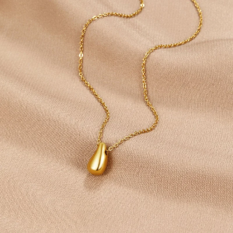 Women’s unique gemstone necklaces-Amara Golden Teardrop Necklace